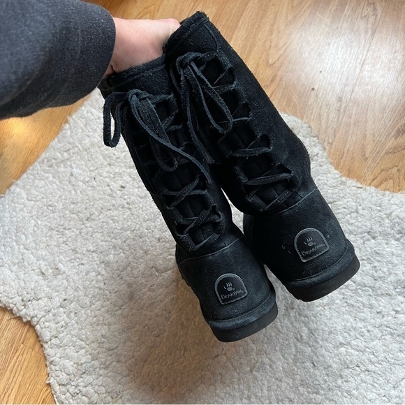 BEARPAW Women's Phylly Black Suede Women's Classic Boots Size 9 - Picture 8 of 13
